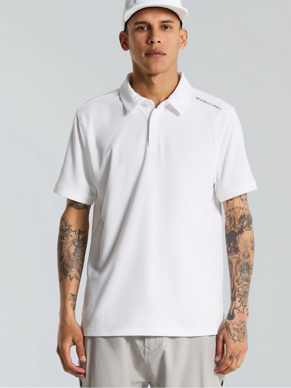 NWOT Municipal Sportcross Tec Polo White Size 3XL